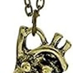 Antique Gold Plated Anatomical 3D Human Heart Organ Anatomy Pendant for Men and Women-image-33