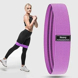 Dyna Fabric Resistance Band - Loop Hip Band for Women & Men for Hip, Legs, Stretching, Toning Workout Purple (Heavy)…(Pack of 1)-picture-21