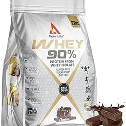 90% Whey Protein Isolate | 28g Protein, 6g BCAA, 6g EAA, 3.8g Glutamine | Whey Protein Powder - Post Workout Whey Protein Isolate | Fast-Absorbing Workout Supplements for Fast Recovery & Lean Muscle | Men and Women [Chocolate, 1Kg]-image-0