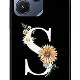 NDCOM for Infinix Hot 30i Back Cover Infinix Hot 30 i Back Cover | Stylish Protection Infinix Hot 30i Cover | S Alphabet White Letter Printed Metal Case-picture-29