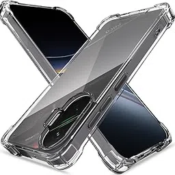 Pikkme Back Cover for Poco F7 5G PC + TPU Clear Transparent Raised Edges Shockproof Protective Phone Bumper Case(Transparent)-picture-23