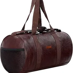 swanky Gym Bags for Men Women Travel Duffle with Shoe Packet stylsh Travelling Luggage Duffel Bag Sport Hiking Kit Bag PU Leather-picture-46
