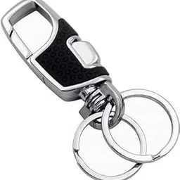 pawsam Key Chain 2 Key Rings Stainless Combination of Luxury Car Business Keychain, Power & Elegance Key Holder (Black)-picture-13