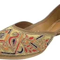 step n style Women's Punjabi Jutti for Wedding Ethnic Handmade Mojari Traditional Bridal Juti-picture-10
