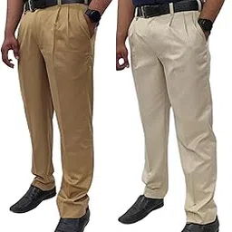 clavelite Men's Regular fit Formal Pleated Front Trouser Combo|Polyester Blend Pants - Pack of 2-picture-45