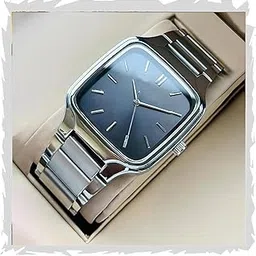 styledose Minimalist Eddy Square Dial Men's Watch with Stainless Steel Strap, Analog Watch Display with Slim Case Design Wrist Watch for Men-picture-57