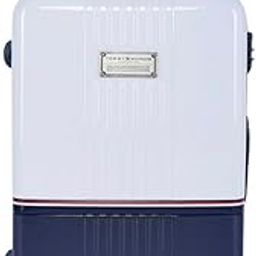 tommy hilfiger Twins Pro Medium Hard Luggage- White&Navy |Check-in Trolley Bag with TSA Lock | 360° Spinner Double Wheels | Telescopic Handle | Polycarbonate Hardshell Suitcase | 67cm | 76L Capacity-picture-41