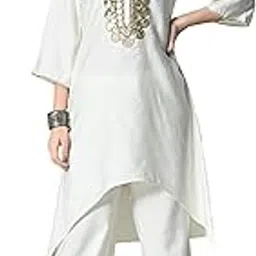 myshka Women Embroidered Keyhole Neck Bell Sleeves Kurta & Palazzos Sets-picture-31