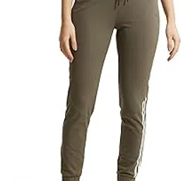 A108 Women's Super Combed Cotton Elastane Stretch Slim Fit Mid Rise Joggers with Side Pockets-image-66