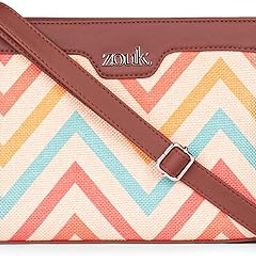 zouk Printed Vegan Leather Harmony Sling Bag With Adjustable Strap For Women's Girls-picture-4