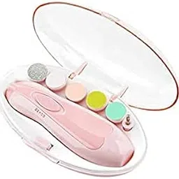 AJB New Baby Nail File Electric,Baby Nail Trimmer with 6 Grinding Heads Safe for Newborn Baby (Pink)-picture-10