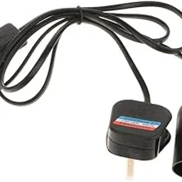 GAH E27 Lamp Holder Black Ceiling Rose Pendant Fitting w/Switch Flex Cable 220V-picture-57