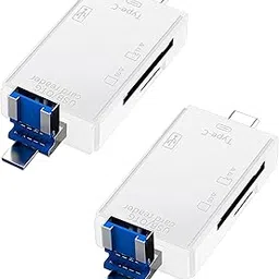 SD Card Reader for Android, Micro SD Card to USB Adapter, USB C SD Card Reader for Camera Memory Card Reader, 6 in 1 SD Card Reader for PC Phone Pads (White 2 Pack)-picture-38