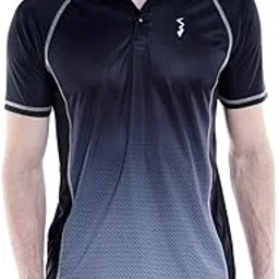 Men's Black and Grey Ombre Dri-Fit Activewear T-Shirt Regular Fit for Casual Wear | Structured T-Shirt Crafted with Comfort Fit and High-Performance for Everyday Wear-image-5