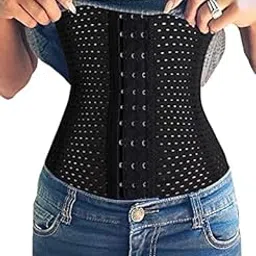 curvear Women's Waist Trainer Underbust Corset Cincher Body Slimmer Shaper Tummy Control for Weight Loss Sport Workout Steel Boned Tummy Control Breathable Shaper with Adjustable Hooks-picture-30