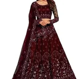 249-zaalima fashion Women's Net Semi-Stitched Lehenga Choli (BZ_ST_Maroon_101_Teal Blue_Free)-picture-18