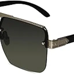 lenskandy Rimless Rectangular Sunglasses for Men | 100% UV Protected Glasses | Stylish & Trendy | 2311-picture-48