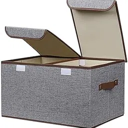 Optima Traders Cardboard Multipurpose Storage Box With Lid For Clothes Organizer, Toys Basket For Kids And Books Storage, Rectangular-picture-30