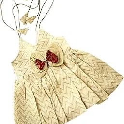 picksparrow Newborn Baby Girl Ethnic Dress/Traditional Frock(Zigzag Bow)-picture-16