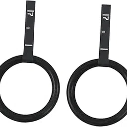 HEAVENGLOW 2 Pieces Gymnastics Rings with Straps for Home Gym Fitness Full Workout Black-Sporting Goods-Team Sports-Gymnastics-Equipment-2 Gymnastics Rings2 Straps-picture-19
