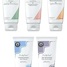 Fix My Curls Complete Curl Care Travel Kit| Cleansing Shampoo, Moisturizing Shampoo, Hydrating Conditioner, Hair Butter & Curl Quenching Gelly for Soothing, Moisturizing & Defining Curls|50ml Each image 1