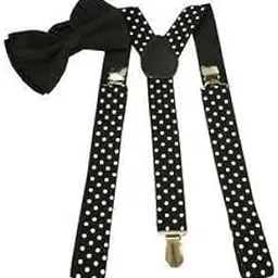 krystle Men'S Combo Of Black Bow And Polka Dot Suspender-picture-49