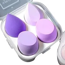 ClubBeauty 4-Piece Beauty Blender Sponge Set | Soft Egg-Shaped Blending Puffs | Flawless Makeup Application | Versatile Sponges for Liquid Foundation | Cream | Powder | Wet or Dry Makeup-image-10