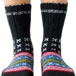 loom himalaya Hand Knitted High Ankle Calf Length Acrylic Woolen Socks-picture-20