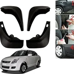 autoaddict Auto Addict Car Mud Flaps Splash Guards (O.E Type Custom,4 pcs) for Maruti Suzuki Swift Dzire Old Type-1 (2008-2011)-picture-14