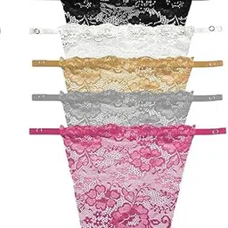 finesse miracle cami Lace Camisole for Women, Pack of 5 (Black, White, Beige, Grey, Pink)-picture-13