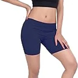 laasa Women's Solid High Rise Skinny Fit Inner and Outer Wear Shorts-picture-31