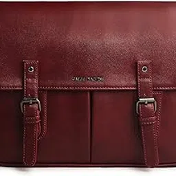 gauge machine Professional Vegan Leather Messenger Briefcase Bag for Office |Fits upto 14/15 / 16 inch Laptop |Separate Padded Laptop Compartment |Water Resistant |Men & Women |30L image 1