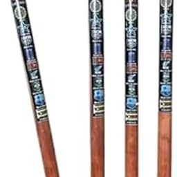 Hyper Sports Cricket Stumps Set (4 Wooden Stumps with Bails)-image-0