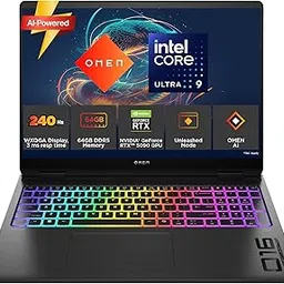 HP Omen 16 Max,Intel Ultra 9 275HX, 24GB NVIDIA RTX 5090 Gaming AI Laptop (64GB DDR5,1TB SSD) 60-240 Hz,3Ms,IPS,WQXGA,16''/40.6Cm,Win11,M365 Basic (1year), Office24,Black,2.75Kg,RGB Backlit,ah0189TX-image-20
