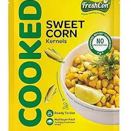 FRESHCON Pre Cooked Sweetcorn Kernels | Boiled Ready to Eat Corn | Ideal for Soups, Salads, Chaat | Nutritious & Healthy Food | Americal Sweet Corn Kernals 840gm | 280gm each | Pack of 3-picture-14