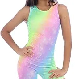 IKAANYA Girls Unitard or Biketard for Gymnastics, Dance, Acrobatics or Swimming (Ages 3-15)-picture-49
