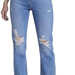 spykar Women Light Blue Cotton Straight Fit Regular Length Mild Distressed Jeans -(Bella)-picture-12