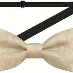 random stripe Men's Premium Paisley Bow Tie – Adjustable Pre-Tied Formal Bowtie-picture-28