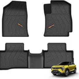 Amazon Basics – 5D Car Floor Mats for Mahindra XUV 3XO (Automatic, Apr 2024–Present) | Odor-Free | All-Weather Protection | Custom Fit| TPE | Black-picture-11