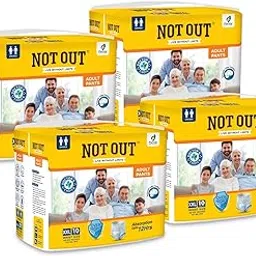 Not Out Adult Diaper Pants, XXL (Waist 42-65 inches | 107-165cm) | Comfortable, Leak-Proof, Odour Control Incontinence Pants, Pack of 4, Count 40-image-6