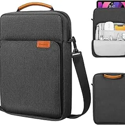 SwooK 13-13.3 inch Universal Laptop Compatible Sleeve Shoulder Bag Carrying Case for 13" MacBook Air, Pro, iPad 12.9, Surface Pro, ASUS Zenbook Vivobook,Dell Xps, Hp Envy Laptop Sleeves Bag image 1