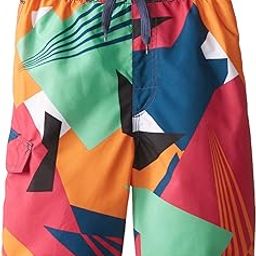 kanu surf Big Boys' Vertigo Geo Swim Trunk, Multi, X-Large (18/20)-picture-8