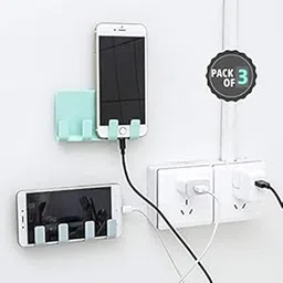 BLAXSTOC (Pack of 3) Mobile Holder for Home Wall Charging, Wall Mount Phone Holder, Wall Mobile Charging Holder,Wall Holder for Phone Charging Stand with Holder for Mobile and Tablet-image-32