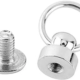 HEEPDD 10pcs DIY Leather Craft Rivet, 9mm Metal Screws Rivet with Pull Ring Buckle Brass Studs Ring Nipple Nail Assembly Bolt for Purse Wallet Handbag Phone Case Decoration-picture-11