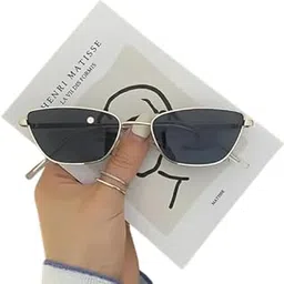 thedarker Full Rim Cateye Sunglasses for Men & Women | Stylish Non-Polarized UV Protection Eyewear | Lightweight Metal Frame | Trendy Cat-Eye Economic Range Fashion Shades-picture-11
