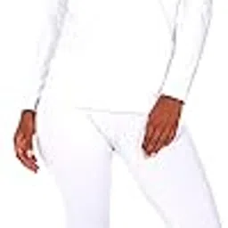 thermajane Women's Ultra Soft Thermal Underwear Long Johns Set with Fleece Lined (X-Small, White) image 1