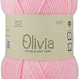 Ganga Acrylic Olivia Double Knit Knitting Yarn premium wool Ball (Pack of 1 ball - 100grams) idle for Hand Knitting and Crochet thread for Art&Craft, Baby Wear, Blankets, Ponchos Mufflers, Caps.. Available in multi colours-image-99