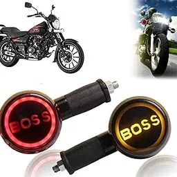 Auto Pearl Boss Style Dual Light red and Yellow LED Turn Signal Side Indicator for Avenger Street 220 (Pack of 2) image 1