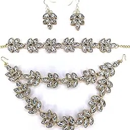 rose petals Golden Wedding Hair Accessories/Hair Pins/Juda Pins/Chain for Women and Girls-picture-10