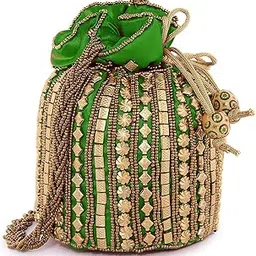 regmess Women's Potli for party/gift Green-picture-34
